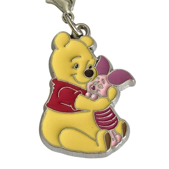 Vtg Disney Piglet Winnie the Pooh Clip On Charm Zipper Pull Purse Bag Signed - Picture 2 of 8